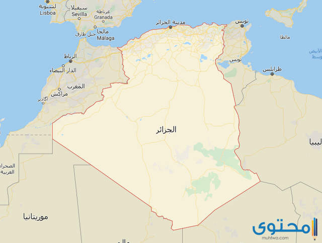 خريطة صماء للجزائر