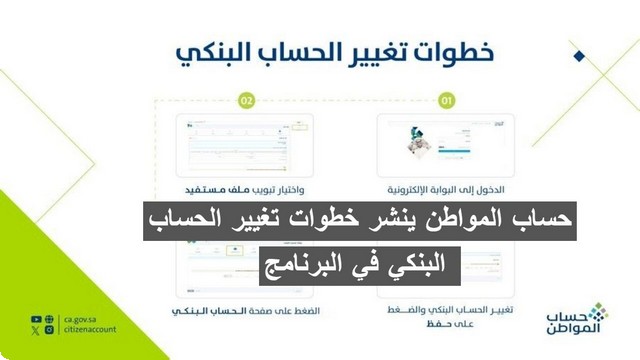 حساب المواطن ينشر خطوات تغيير الحساب البنكي في البرنامج .. تعرف عليها