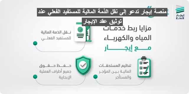 منصة إيجار تدعو إلى نقل الذمة المالية للمستفيد الفعلي عند توثيق عقد الإيجار