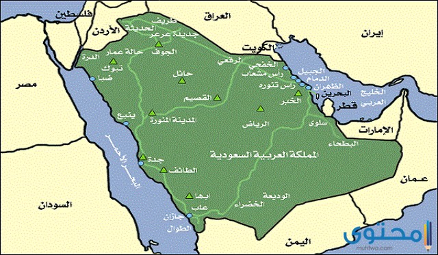 خريطة دول الخليج