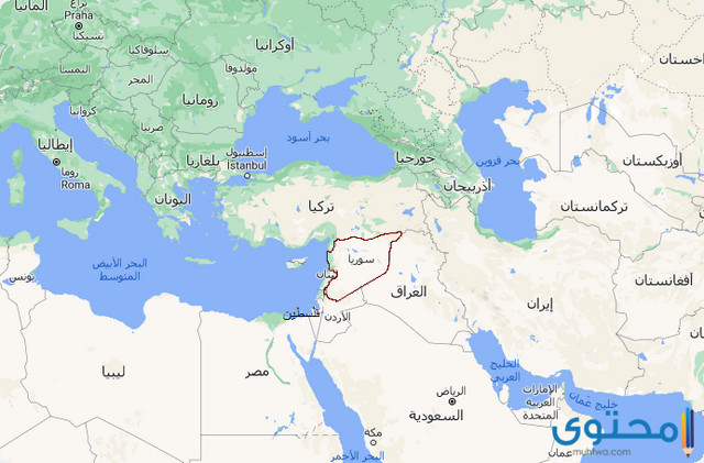 خريطة سوريا