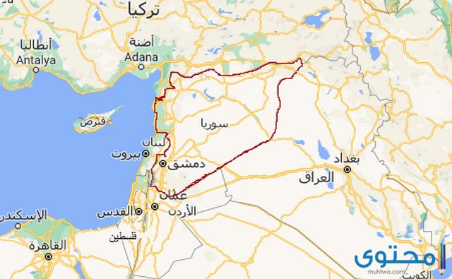 خريطة سوريا بالمدن كاملة 2023