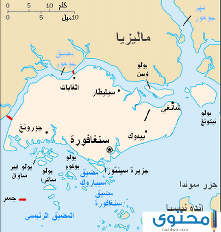 عدد وأسماء مناطق جمهورية سنغافورة