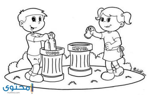 رسومات عن النظافة للتلوين