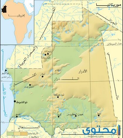 عدد وأسماء محافظات الجمهورية الإسلامية الموريتانية